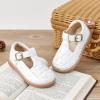 imageFlaryzone Toddler Little Girl Mary Jane School Uniform Oxfords Flat Dress ShoesFr386white