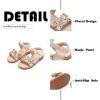 imageFlaryzone Toddler Little Girls Glitter Flower OpenToe Flat Dress Sandals Summer ShoesFm01gold