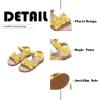 imageFlaryzone Toddler Little Girls Glitter Flower OpenToe Flat Dress Sandals Summer ShoesFm01yellow