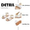 imageFlaryzone Toddler Little Girls Glitter Flower OpenToe Flat Dress Sandals Summer ShoesFm03white