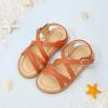 imageFlaryzone Toddler Little Girls Glitter Flower OpenToe Flat Dress Sandals Summer ShoesFm05brown