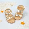 imageFlaryzone Toddler Little Girls Glitter Flower OpenToe Flat Dress Sandals Summer ShoesFm05gold