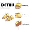 imageFlaryzone Toddler Little Girls Glitter Flower OpenToe Flat Dress Sandals Summer ShoesFm05yellow