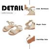imageFlaryzone Toddler Little Girls Glitter Flower OpenToe Flat Dress Sandals Summer ShoesFm06gold
