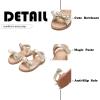 imageFlaryzone Toddler Little Girls Glitter Flower OpenToe Flat Dress Sandals Summer ShoesFm07gold