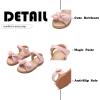 imageFlaryzone Toddler Little Girls Glitter Flower OpenToe Flat Dress Sandals Summer ShoesFm07pink