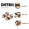 imageFlaryzone Toddler Little Girls Glitter Flower OpenToe Flat Dress Sandals Summer ShoesFr061black