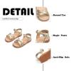 imageFlaryzone Toddler Little Girls Glitter Flower OpenToe Flat Dress Sandals Summer ShoesFr061gold