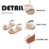 imageFlaryzone Toddler Little Girls Glitter Flower OpenToe Flat Dress Sandals Summer ShoesFr061white