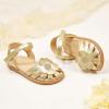 imageFlaryzone Toddler Little Girls Glitter Flower OpenToe Flat Dress Sandals Summer ShoesFr311gold