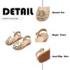 imageFlaryzone Toddler Little Girls Glitter Flower OpenToe Flat Dress Sandals Summer ShoesFr311gold