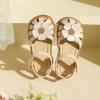 imageFlaryzone Toddler Little Girls Glitter Flower OpenToe Flat Dress Sandals Summer ShoesFr311pink