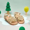 imageFlaryzone Toddler Little Girls Glitter Flower OpenToe Flat Dress Sandals Summer ShoesFr31gold