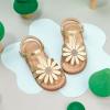 imageFlaryzone Toddler Little Girls Glitter Flower OpenToe Flat Dress Sandals Summer ShoesFr31gold