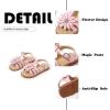 imageFlaryzone Toddler Little Girls Glitter Flower OpenToe Flat Dress Sandals Summer ShoesFr31pink