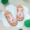 imageFlaryzone Toddler Little Girls Glitter Flower OpenToe Flat Dress Sandals Summer ShoesFr31pink