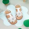 imageFlaryzone Toddler Little Girls Glitter Flower OpenToe Flat Dress Sandals Summer ShoesFr31white