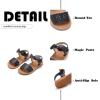 imageFlaryzone Toddler Little Girls Glitter Flower OpenToe Flat Dress Sandals Summer ShoesFr33black