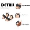 imageFlaryzone Toddler Little Girls Glitter Flower OpenToe Flat Dress Sandals Summer ShoesFr371black
