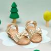 imageFlaryzone Toddler Little Girls Glitter Flower OpenToe Flat Dress Sandals Summer ShoesFr372gold