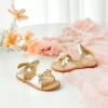 imageFlaryzone Toddler Little Girls Glitter Flower OpenToe Flat Dress Sandals Summer ShoesNfm07gold