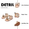 imageFlaryzone Toddler Little Girls Glitter Flower OpenToe Flat Dress Sandals Summer ShoesNfm07gold