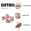 imageFlaryzone Toddler Little Girls Glitter Flower OpenToe Flat Dress Sandals Summer ShoesNfm07pink