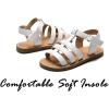 imageFlaryzone ToddlerLittle Kids Classic Rome OpenToe Flat Sandals05white