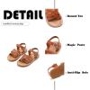 imageFlaryzone ToddlerLittle Kids Classic Rome OpenToe Flat Sandals34brown