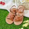 imageFlaryzone ToddlerLittle Kids Classic Rome OpenToe Flat Sandals34brown