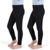 imageFlaryzone Little Girls 2T6T Basic Full Length Soft Stretchy Cotton Tights Leggings 26 Years 2Pack3PackBlackBlack2pack