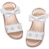 imageFlaryzone Toddler Little Girls Glitter Flower OpenToe Flat Dress Sandals Summer ShoesFm02white
