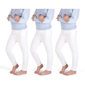 imageFlaryzone Little Girls 2T6T Basic Full Length Soft Stretchy Cotton Tights Leggings 26 Years 2Pack3PackWhiteWhiteWhite3pack