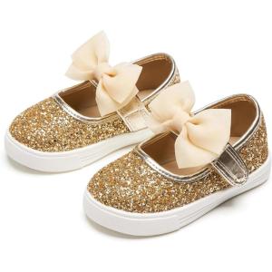 imageFlaryzone Toddler Girls Sneakers Little Girls Running Sports ShoesToddlerLittle KidsFm81gold