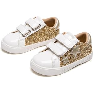 imageFlaryzone Toddler Girls Sneakers Little Girls Running Sports ShoesToddlerLittle KidsFm82gold