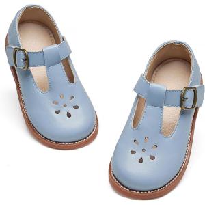 imageFlaryzone Toddler Little Girl Mary Jane School Uniform Oxfords Flat Dress ShoesFa01blue