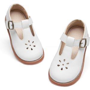 imageFlaryzone Toddler Little Girl Mary Jane School Uniform Oxfords Flat Dress ShoesFa01white