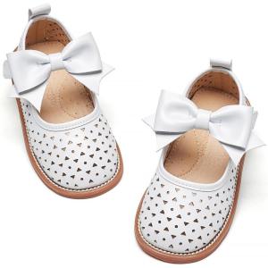 imageFlaryzone Toddler Little Girl Mary Jane School Uniform Oxfords Flat Dress ShoesFa02white