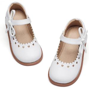 imageFlaryzone Toddler Little Girl Mary Jane School Uniform Oxfords Flat Dress ShoesFa03white