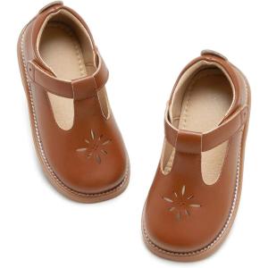 imageFlaryzone Toddler Little Girl Mary Jane School Uniform Oxfords Flat Dress ShoesFm50brown