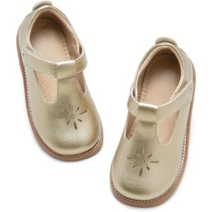 imageFlaryzone Toddler Little Girl Mary Jane School Uniform Oxfords Flat Dress ShoesFm50gold