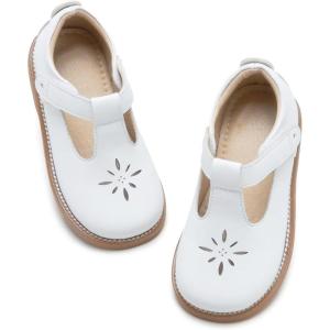imageFlaryzone Toddler Little Girl Mary Jane School Uniform Oxfords Flat Dress ShoesFm50white