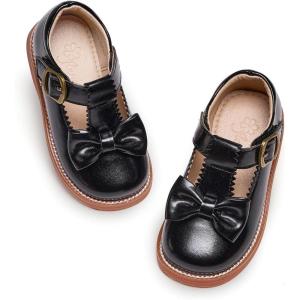 imageFlaryzone Toddler Little Girl Mary Jane School Uniform Oxfords Flat Dress ShoesFm51black