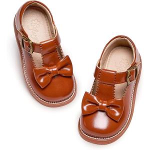 imageFlaryzone Toddler Little Girl Mary Jane School Uniform Oxfords Flat Dress ShoesFm51brown