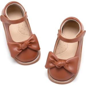 imageFlaryzone Toddler Little Girl Mary Jane School Uniform Oxfords Flat Dress ShoesFr382brown
