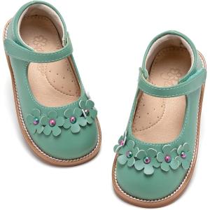 imageFlaryzone Toddler Little Girl Mary Jane School Uniform Oxfords Flat Dress ShoesGreenfr63