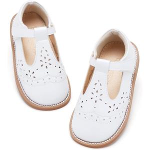 imageFlaryzone Toddler Little Girl Mary Jane School Uniform Oxfords Flat Dress ShoesWhite Fr41