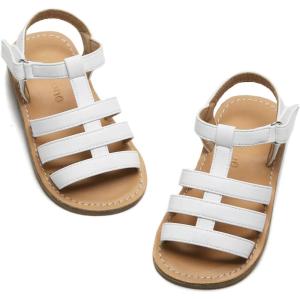 imageFlaryzone ToddlerLittle Kids Classic Rome OpenToe Flat Sandals05white