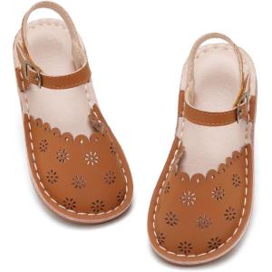 imageFlaryzone ToddlerLittle Kids Classic Rome OpenToe Flat Sandals08brown