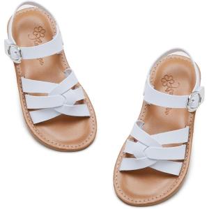 imageFlaryzone ToddlerLittle Kids Classic Rome OpenToe Flat Sandals34white